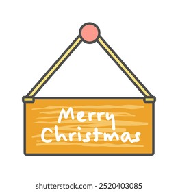 Simple Merry Christmas board illustration material