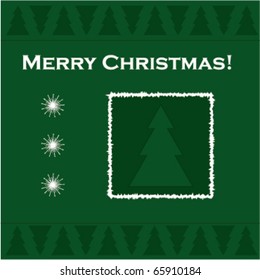 Simple Merry Christmas card in vector