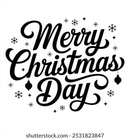 A simple Merry Christmas Typography design.