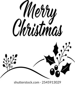 A simple Merry Christmas typography design.
