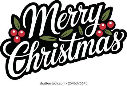 A simple Merry Christmas typography Design