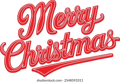A simple Merry Christmas typography design.