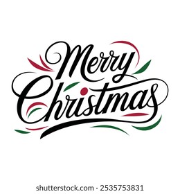 Uma tipografia de Natal alegre simples com design de chapéu.