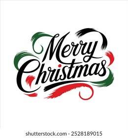 A Simple Merry Christmas typography vector design.