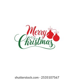 Un diseño de Vector de tipografía de Navidades alegres simple con Elementos de Navidades