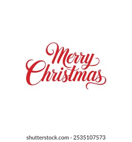 A simple Merry Christmas typography vector design with Christmas elements