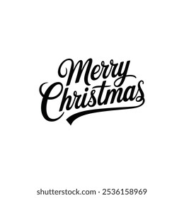 A simple Merry Christmas typography vector design with background