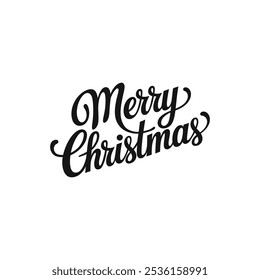 A simple Merry Christmas typography vector design with background