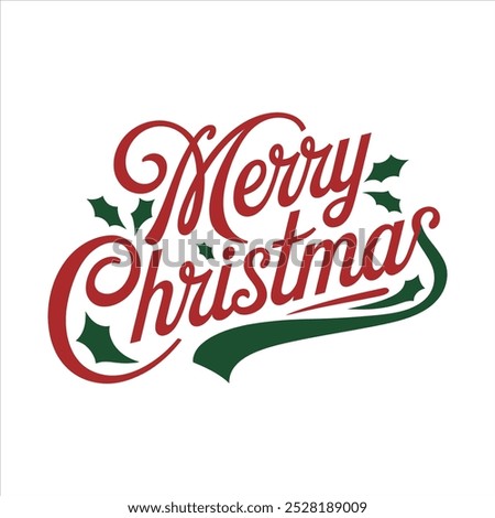 A Simple Merry Christmas typography vector design.