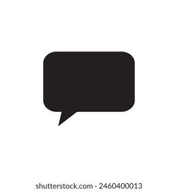 Plantilla de icono de mensaje simple negro en Vector