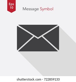 Simple Message Mail Icon. Symbol Of New Message. Vector Illustration