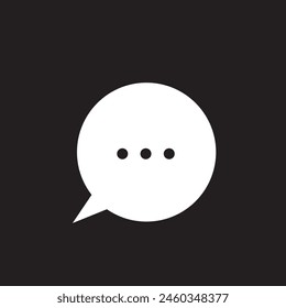 simple message template icon white in vector