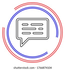 Simple Message. Thin line pictogram - outline editable stroke