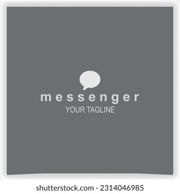 simple messenger chat logo premium elegant template vector eps 10