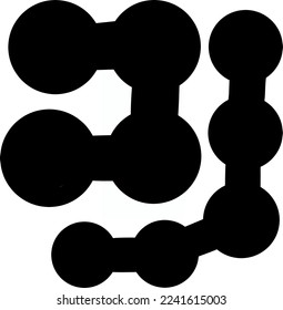 simple meta balls pattern on white background.