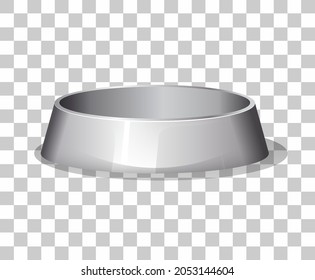 A simple metal dog bowl illustration