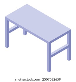 Simple metal table with a rectangular top and four legs, perfect for various settings