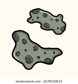 simple meteor galaxy planet space vector illustration clip art