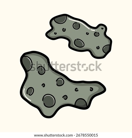 simple meteor galaxy planet space vector illustration clip art