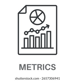 Icono de diseño de métricas simples, Inspiración de diseño de estilo simple para cualquier interfaz y propósito de logotipos