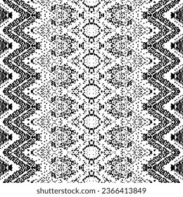 Simple Mexican Pattern. Black Color Tribal Wavy Vector. Black Colour Ink Doodle Texture. Abstract Geo Print. Seamless Stripe Dark Pattern. Native Dark Scribble Batik. Abstract Ink Watercolor Design