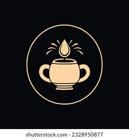 diseño simple de imagen vectorial de marca de café mexicano