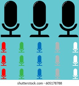 Simple microphone with difficult sunlight it is set.