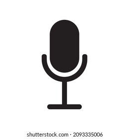 Simple microphone icon illustration sign
