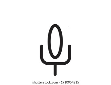 Simple microphone simple icon line for adobe illustrator eps 10