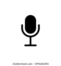 simple microphone icon on white background