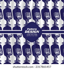 Simple microphone icon pattern background