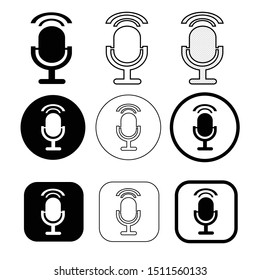 Simple microphone icon sign design