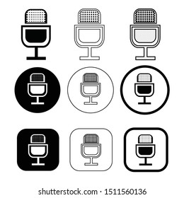 Simple microphone icon sign design