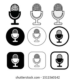 Simple microphone icon sign design