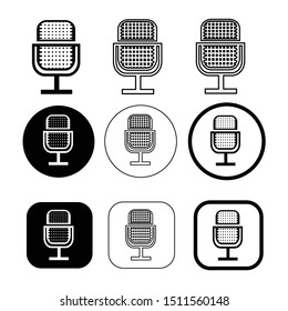 Simple microphone icon sign design