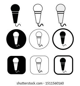 Simple microphone icon sign design