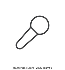 Ícone de microfone simples simbolizando áudio ou fala.