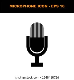Simple microphone icon. vector EPS 10