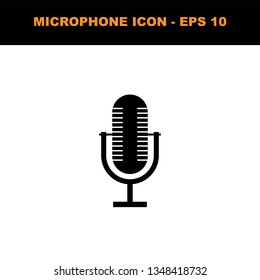 Simple microphone icon. vector EPS 10