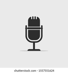 Simple microphone icon vector illustration