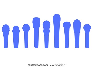 Einfaches Mikrofon-Illustrationssatz