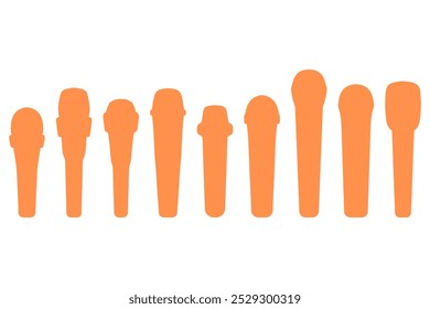 Simple microphone illustration design set