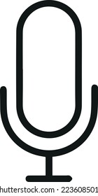 Icono de línea de micrófono simple. Pictograma de paro. Ilustración vectorial aislada en un fondo blanco. Símbolo de calidad superior. Firma vectorial para aplicaciones móviles y sitios web.