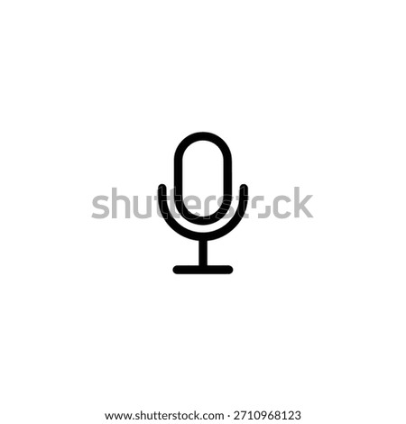 A simple microphone outline representing voice commands