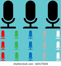 Simple microphone in the retro style it is set.