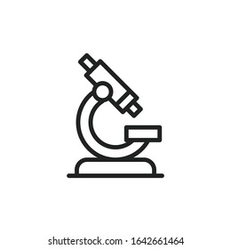 Simple microscope line icon. Stroke pictogram. Vector illustration isolated on a white background. Premium quality symbol. Vector sign for mobile app and web sites.