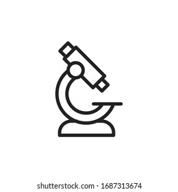 Simple microscope line icon. Stroke pictogram. Vector illustration isolated on a white background. Premium quality symbol. Vector sign for mobile app and web sites. - Shutterstock ID 1687313674