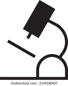 Simple microscope line icon. Stroke pictogram. Vector illustration isolated on a white background. EPS Vector sign for mobile apps and websites.