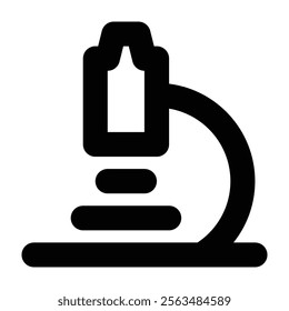 Simple microscope line icon. Stroke pictogram. Vector illustration isolated on background. Premium quality symbol. Vector sign for mobile app and web sites.