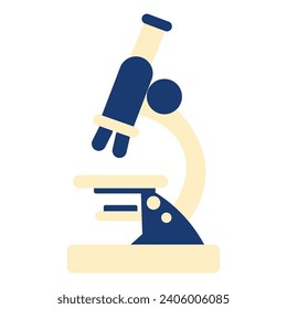 Simple microscope on white background. vector illustration.